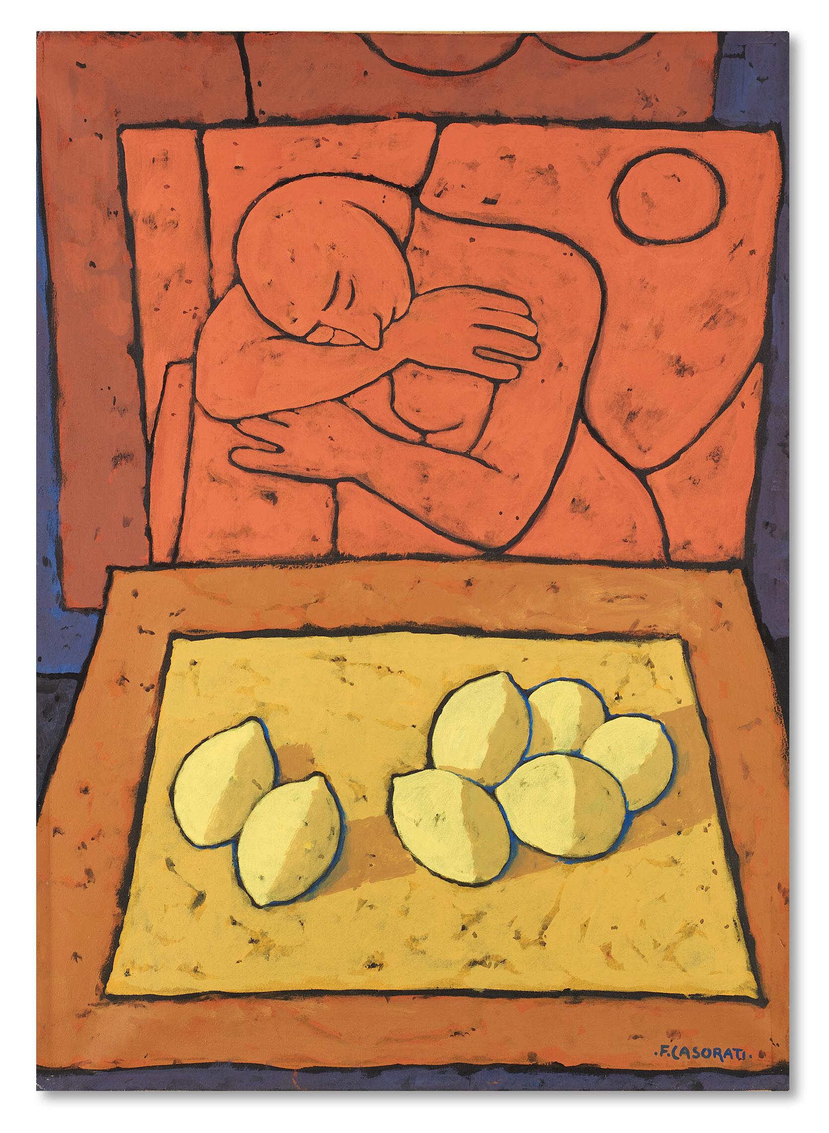 Felice Casorati - Figura e limoni