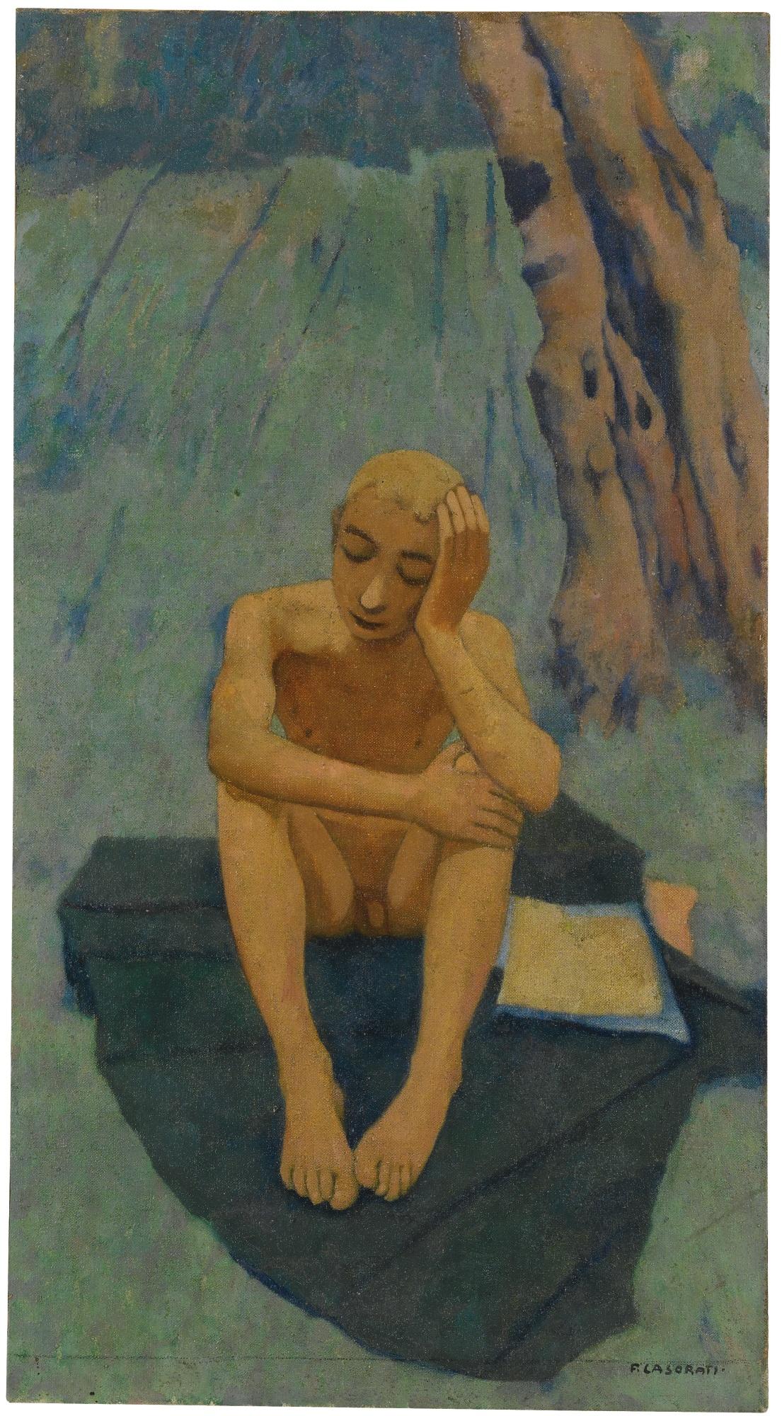 Felice Casorati - Giovinetto Nel Bosco