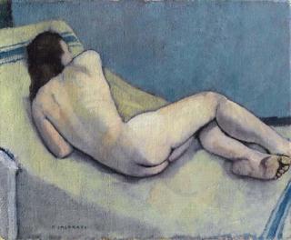 Felice Casorati - Nudino o Nudo disteso sul panno