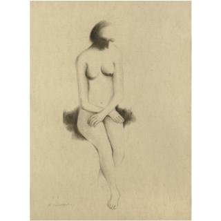 Felice Casorati - Nudo Seduto