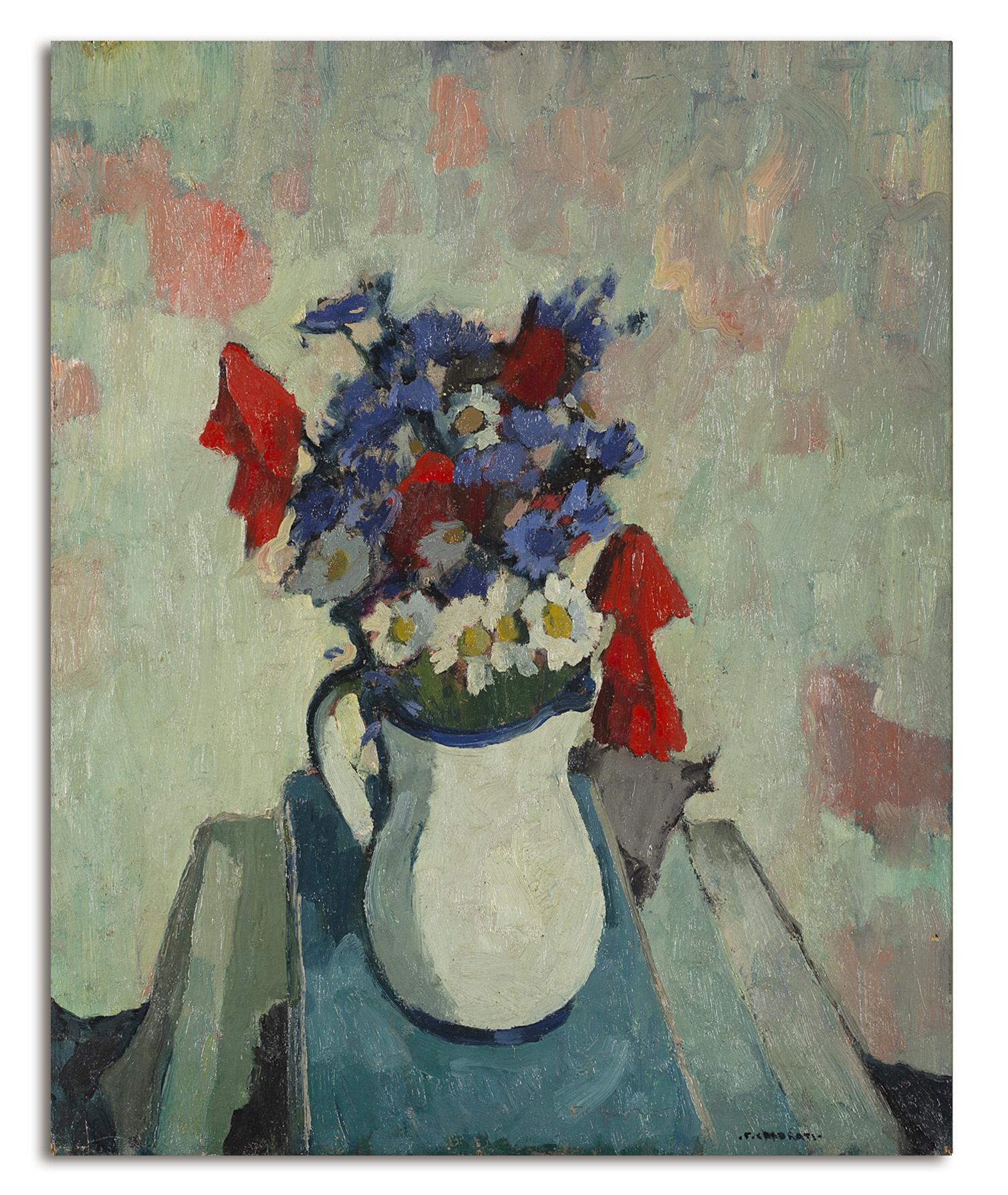 Felice Casorati - Papaveri e fiordalisi