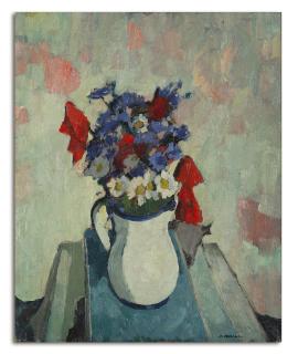 Felice Casorati - Papaveri e fiordalisi