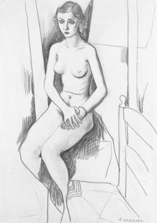 Felice Casorati - Ragazza seduta