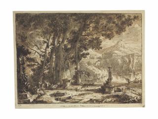 Felice Giani - A Classical Landscape With Figures