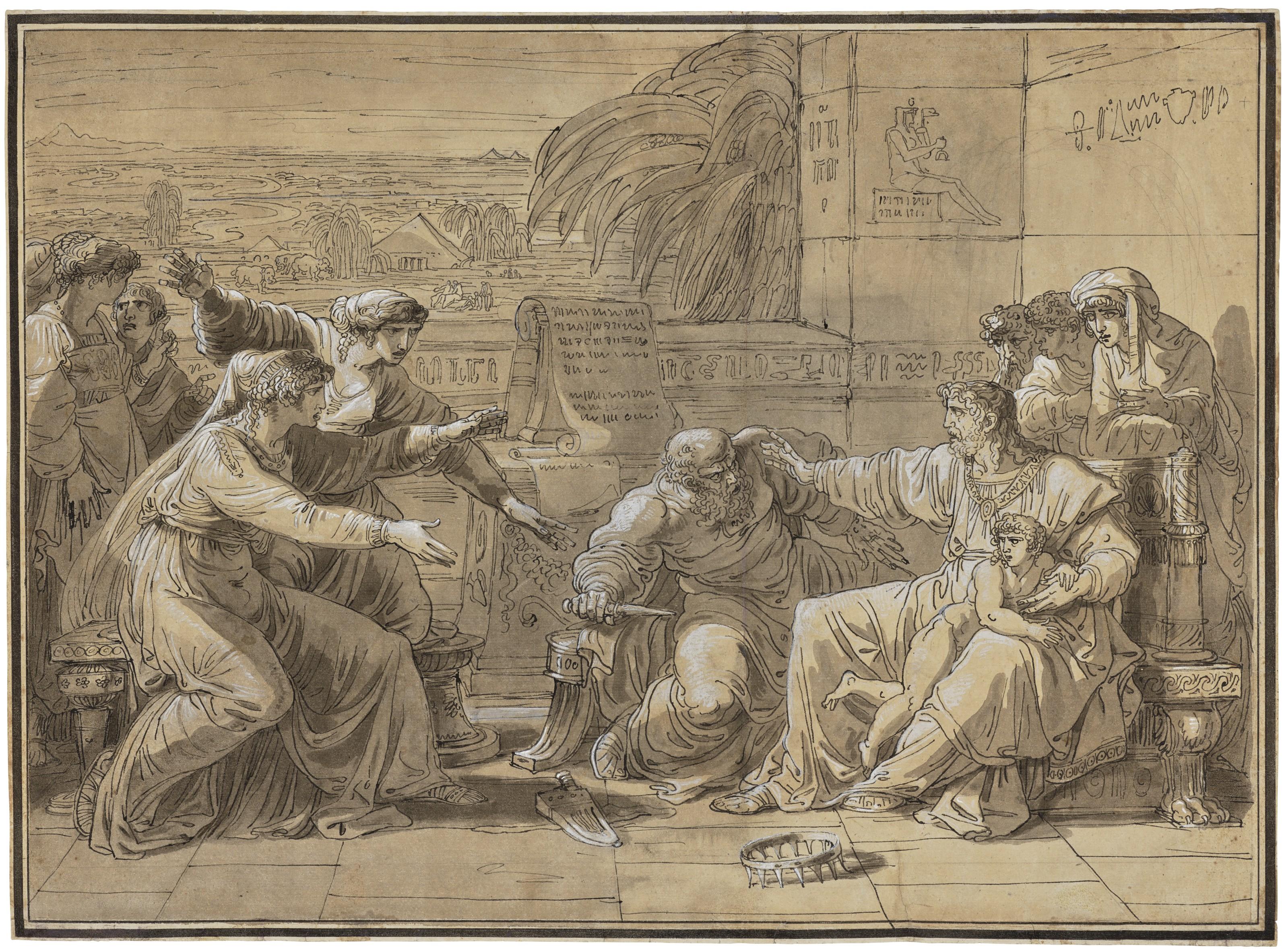 Felice Giani - The Infant Moses Casting The Pharaoh’S Crown To The Ground