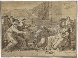 Felice Giani - The Infant Moses Casting The Pharaoh’S Crown To The Ground