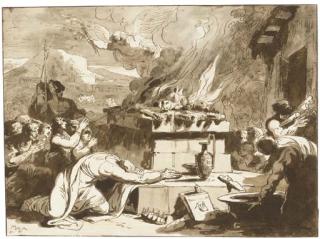 Felice Giani - The Sacrifice of David