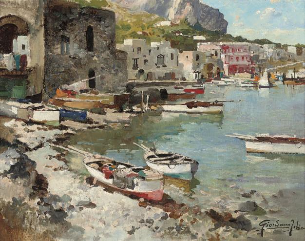 Felice Giordano - A Capri harbour