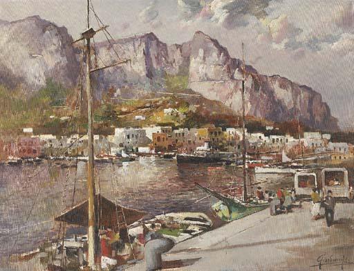 Felice Giordano - A Harbor Town