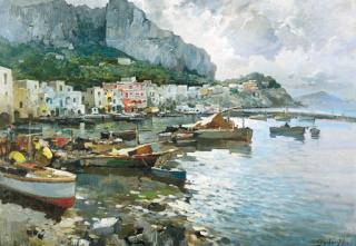 Felice Giordano - Marina Piccola a Capri