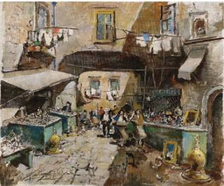 Felice Giordano - Napoli, al mercatino