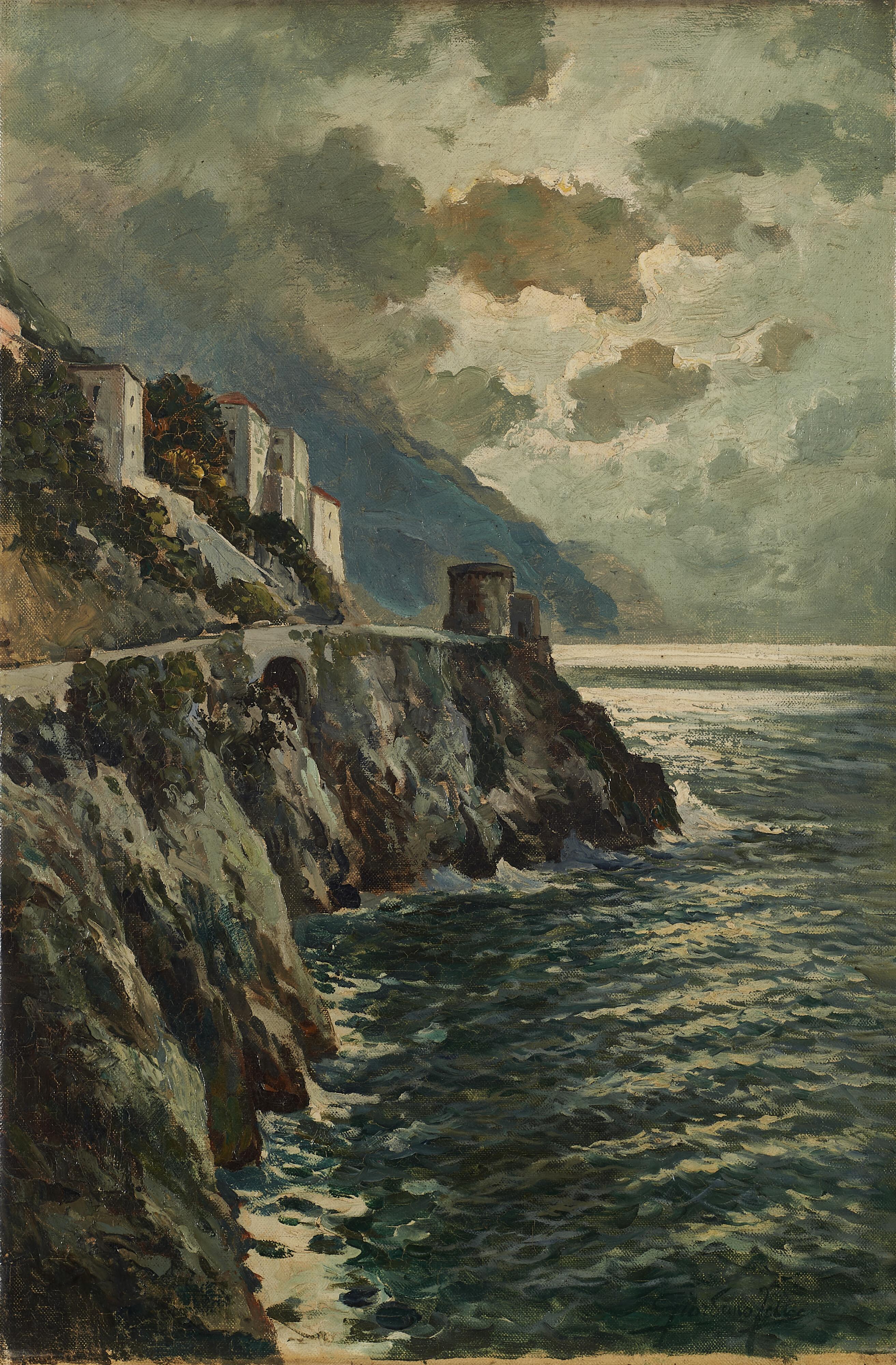 Felice Giordano - Notturno a Capri