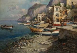 Felice Giordano - Scorcio portuale