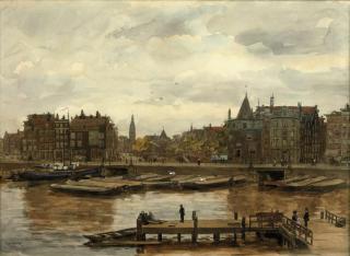 Felicien Bobeldijk - A view of the Schreierstoren, Amsterdam