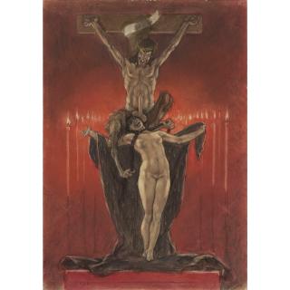 Félicien Rops - Belgian Le Calvair (Les Sataniques)