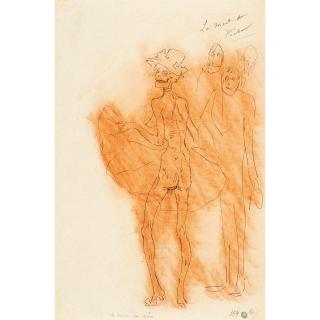 Felicien Rops - La Mort qui Danse 10 9/16 x 7 in (26.8 x 17.8 cm)