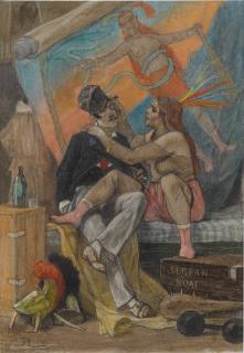 Félicien Rops - L’Homme À La Femme Sauvage