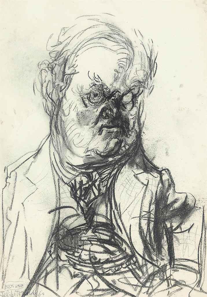 Feliks Topolski - Evelyn Waugh