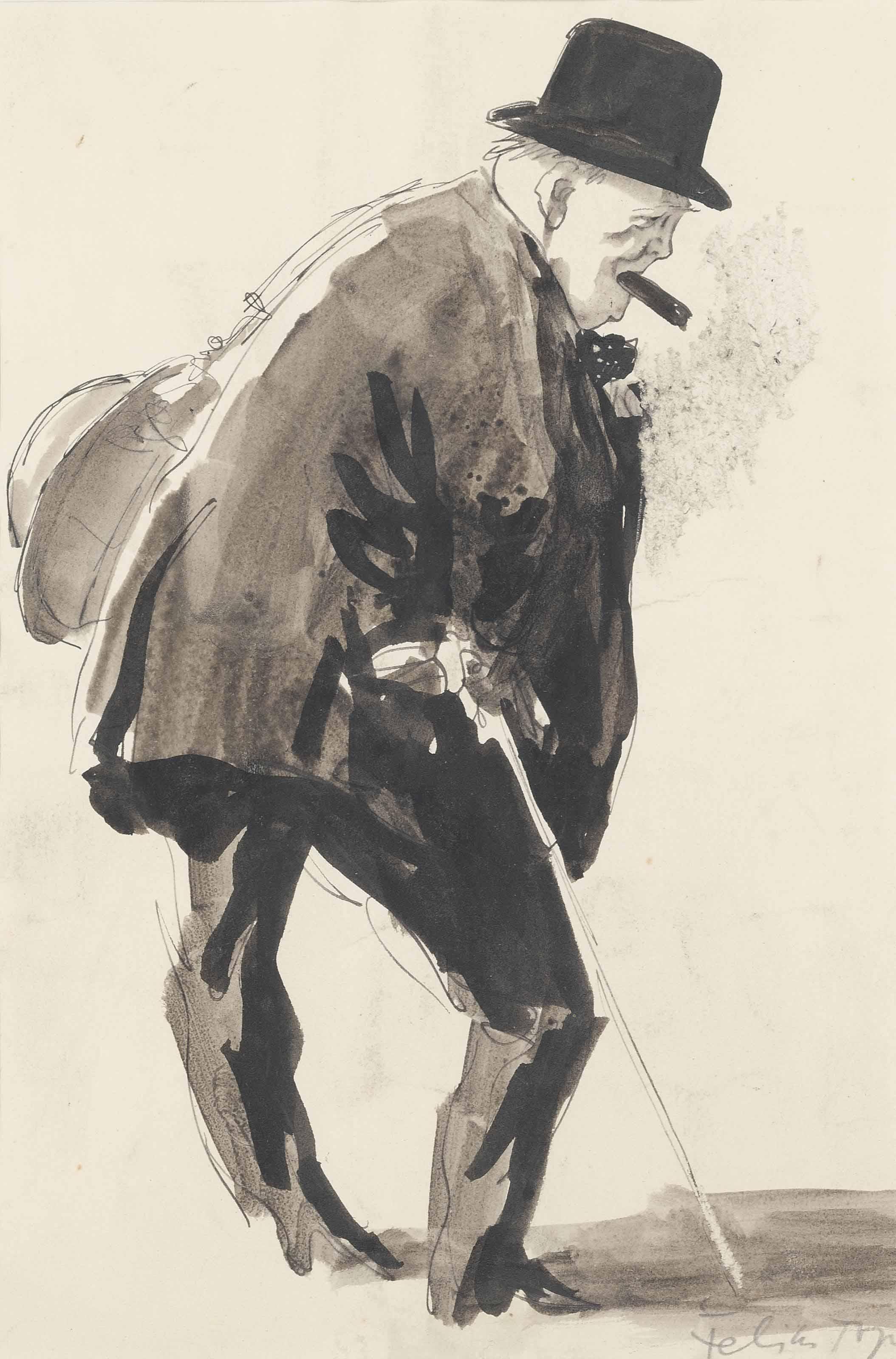 Feliks Topolski - Sir Winston Churchill