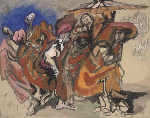 Feliks Topolski - The Frawadi & Sagging Hills