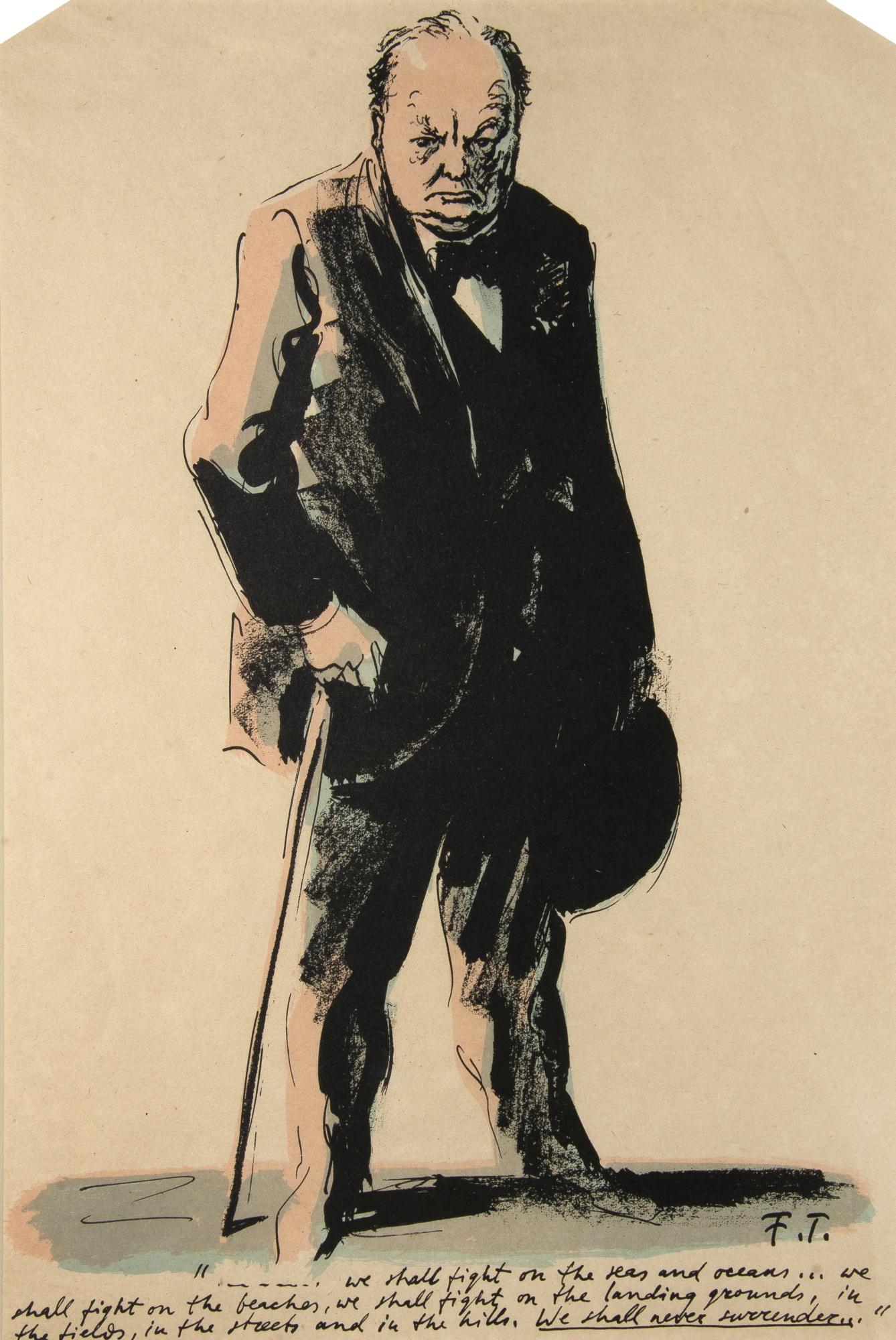 Feliks Topolski - \'...We Shall Fight On The Seas And Oceans... We Shall Fight On The Beaches, We Shall Fight On The Landing Grounds, In The Fields, In The Streets And In The Hills. We Shall Never Surrender...\'