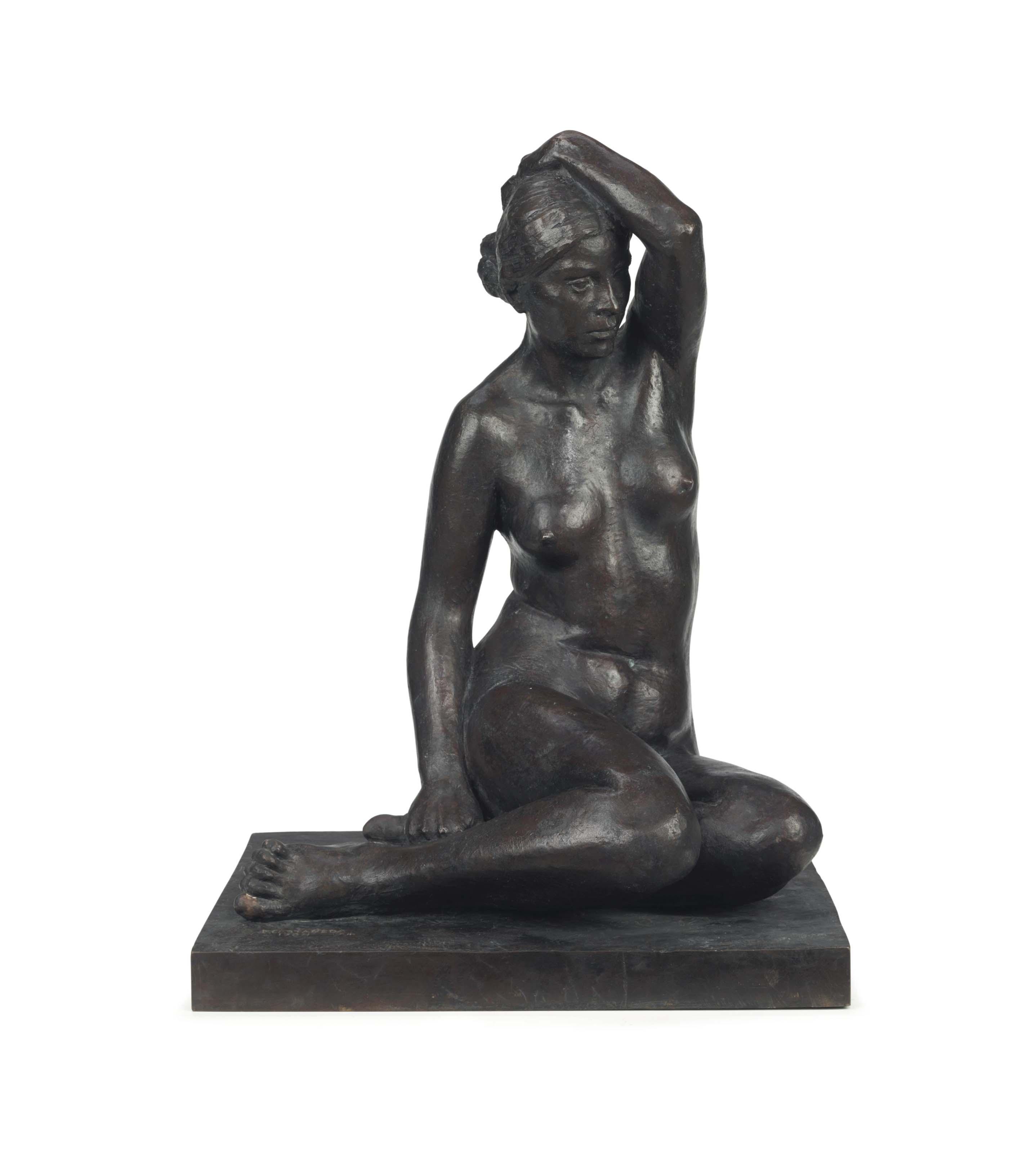 Felipe Castañeda - Untitled (Seated Nude)