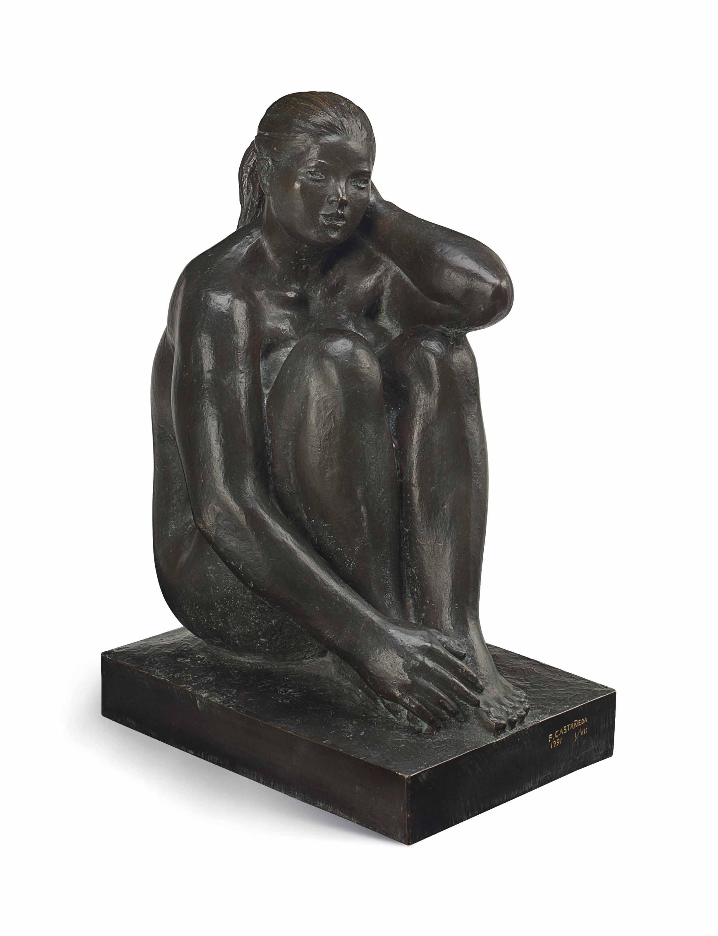Felipe Castañeda - Untitled (Seated Nude)