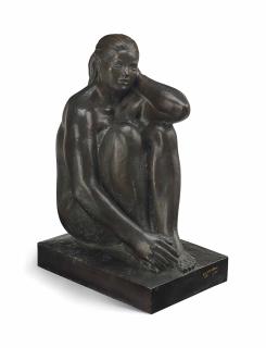Felipe Castañeda - Untitled (Seated Nude)