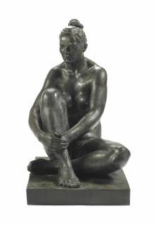 Felipe Castañeda - Untitled (Seated Nude)