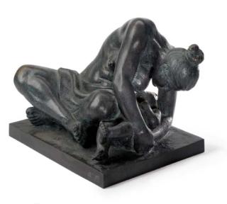 Felipe Castañeda - Untitled (Seated Woman Nursing Baby)