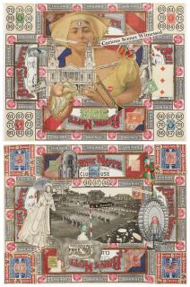 Felipe Jesus Consalvos - A pair of collage works: Untitled (Curious Scenes Witnessed), Untitled (U.S. Calvary)