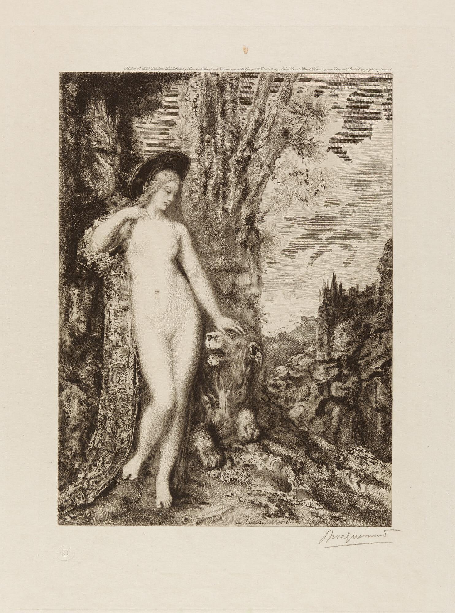 Félix Bracquemond - 4 Bll. der Folge: Illustrations pour les Fables de La Fontaine,