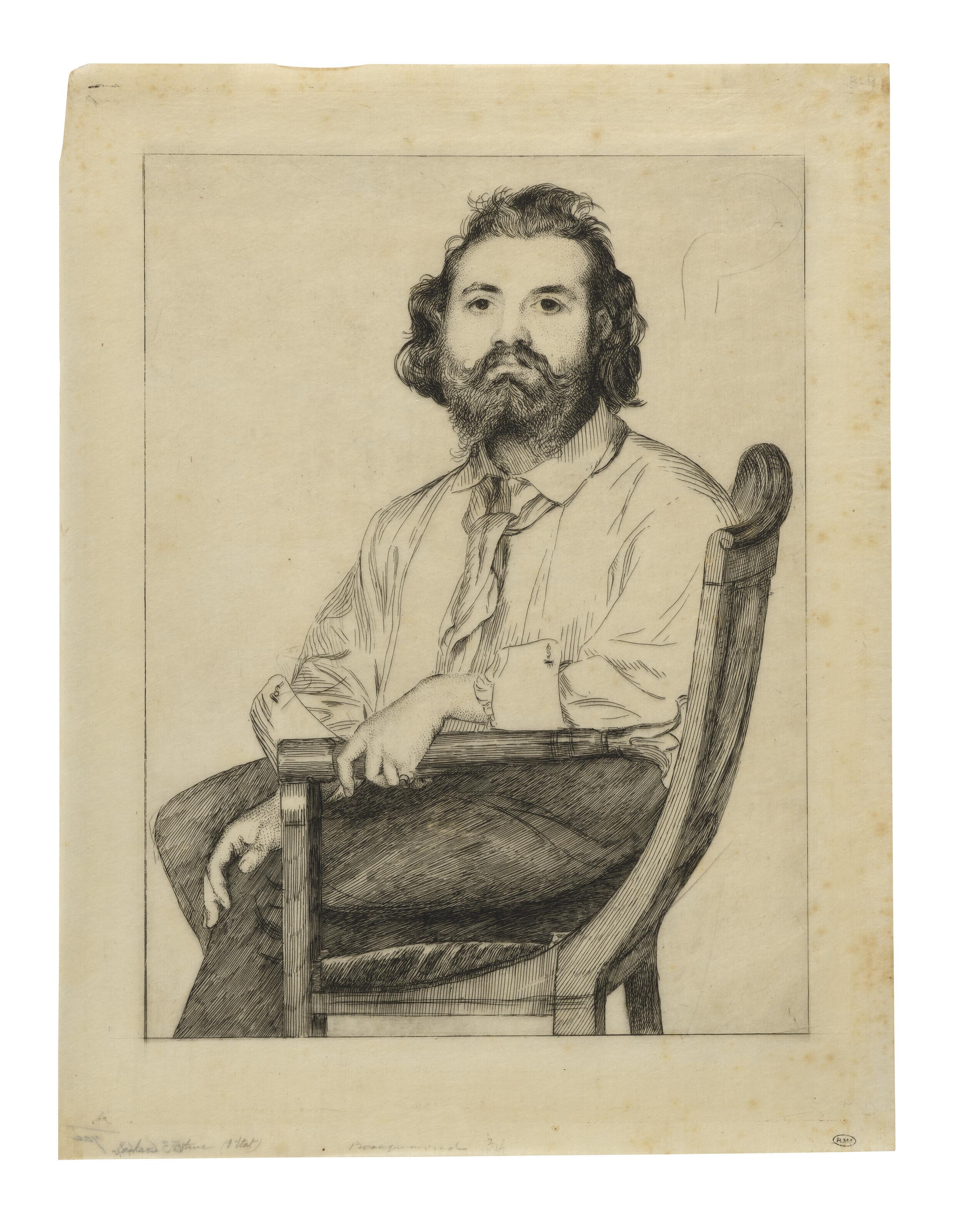 Felix Bracquemond - Portrait de Zacharie Astruc