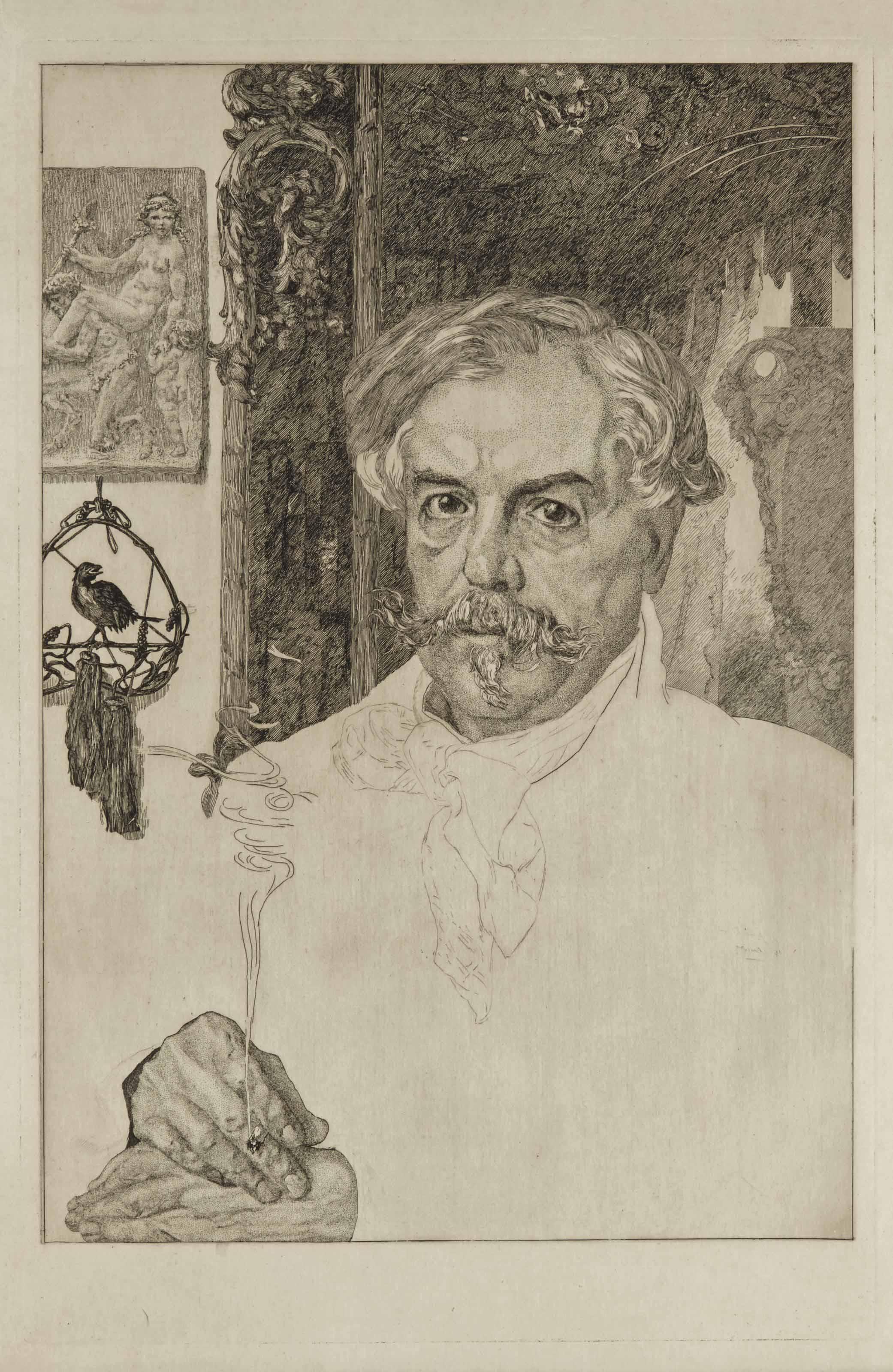 Félix Bracquemond - Portrait d\'Edmond de Goncourt (Beraldi 54)