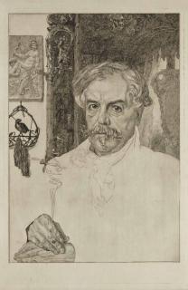 Félix Bracquemond - Portrait d\'Edmond de Goncourt (Beraldi 54)