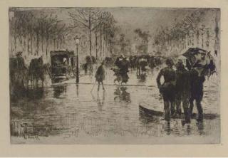 Felix Buhot - Le Retour des Artistes (B. 125)