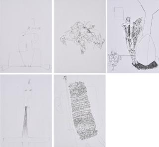 Felix Droese - Konvolut von 5 Zeichnungen.