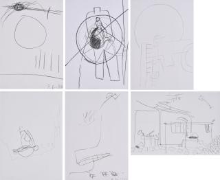 Felix Droese - Konvolut von 6 Zeichnungen.