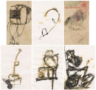 Felix Droese - Konvolut von sechs Papierarbeiten.