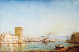 Félix-François-Georges-Philibert Ziem - Le Vieux Port De Marseille Et La Tour Saint-Jeanfélix-François-Georges-Philibert Ziem ; The \