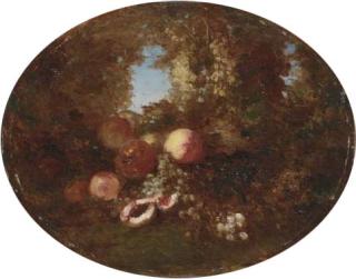 Félix-François-Georges-Philibert Ziem - Peaches and Grapes in a Shady Grove