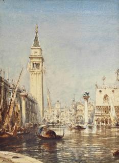 Felix François Philibert Georges Ziem - Le Môle et la Piazetta, inondation