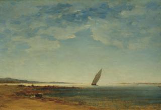 Felix-Francois-Philibert-Georges Ziem - Tartane sur le canal de Caronte près de l\'étang de Berre