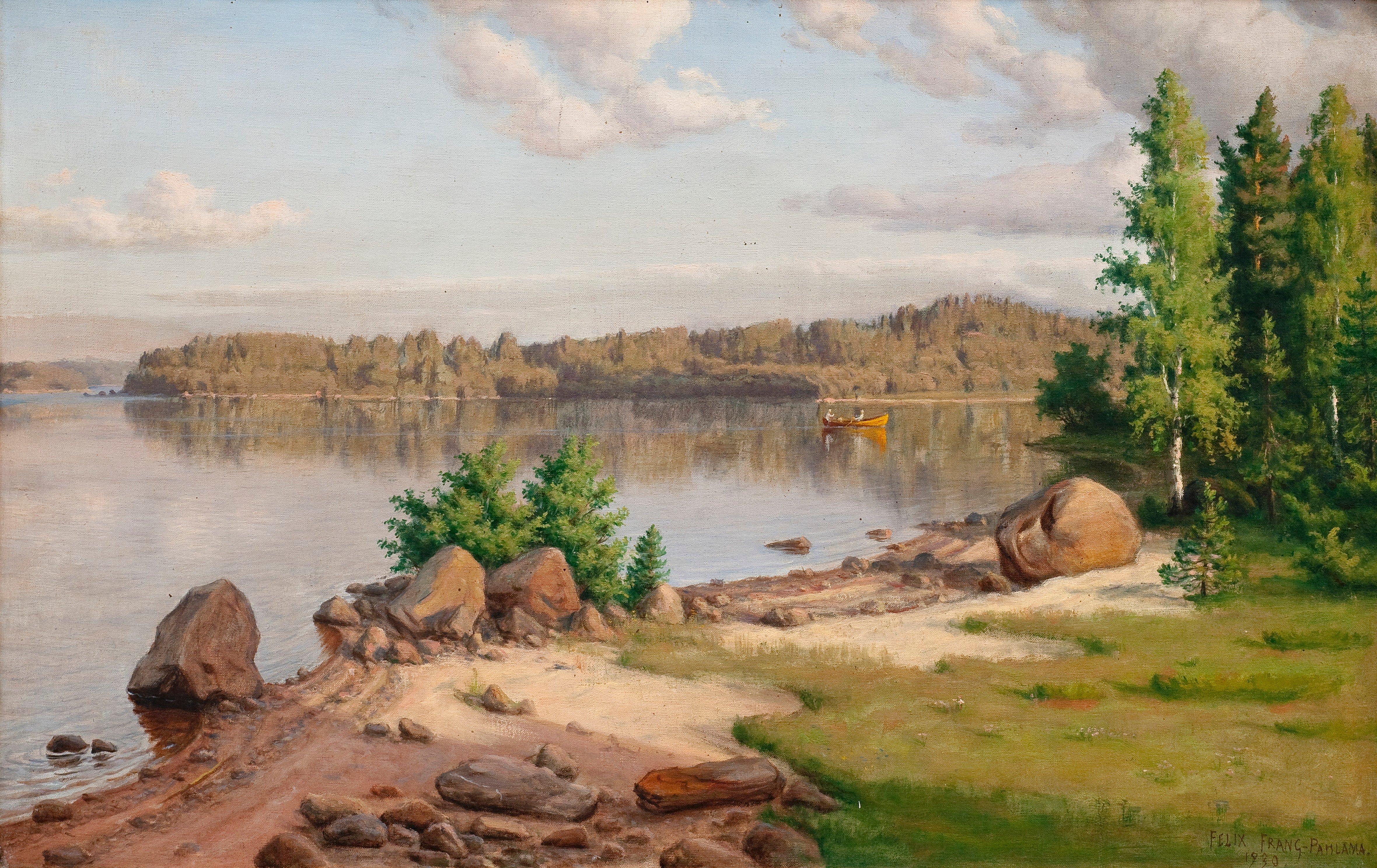 Felix Frang-Pahlama - Row-Boat On A Still Lake.