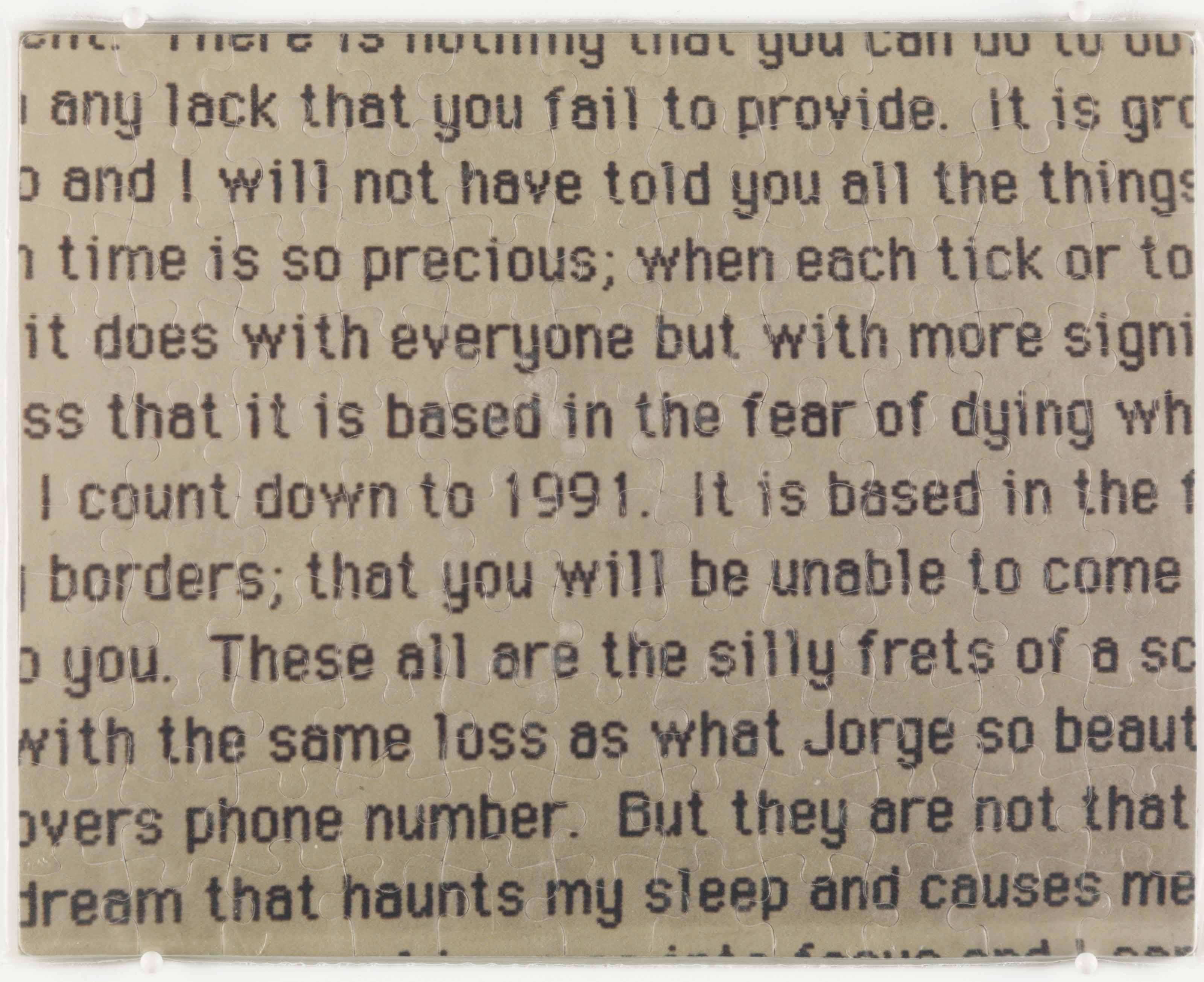 Felix Gonzalez-Torres - Untitled (Lover\'s Letter)