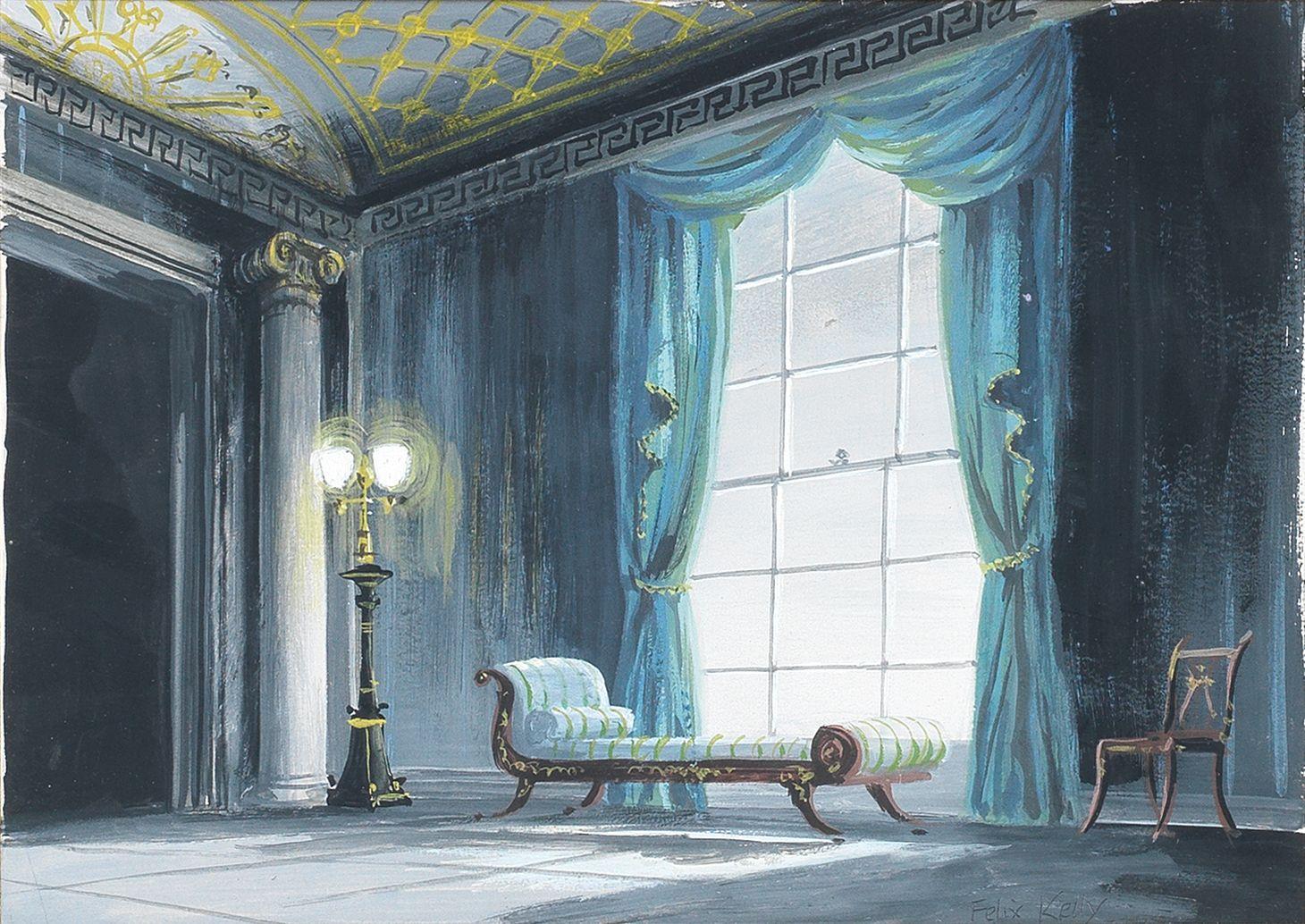 Felix Kelly - Sketch for the Opera Nelson, Act III, Scene 1