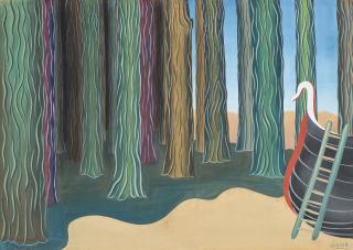 Félix Labisse - Projet de décor pour \