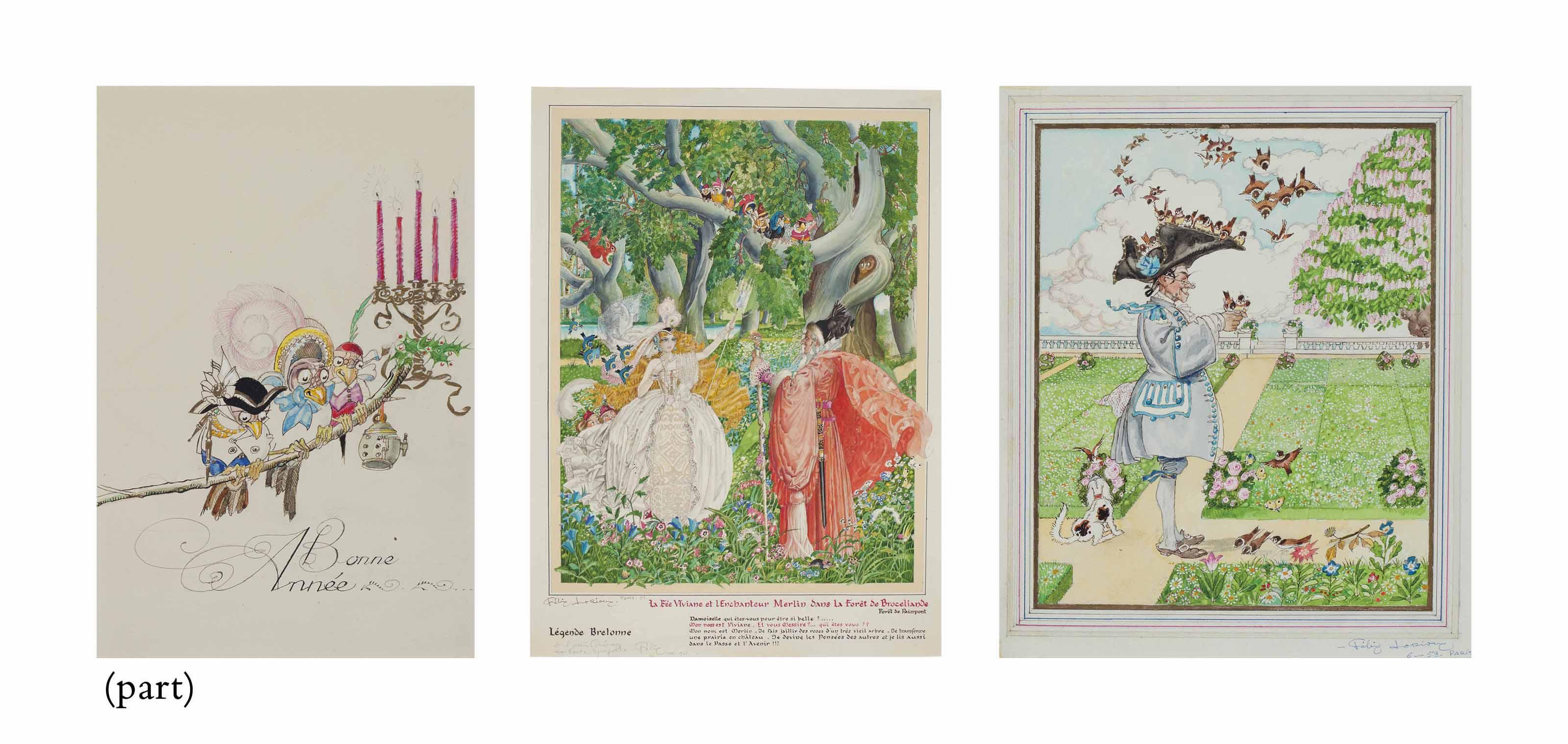 Felix Lorioux - A Group of Fairytale Drawings