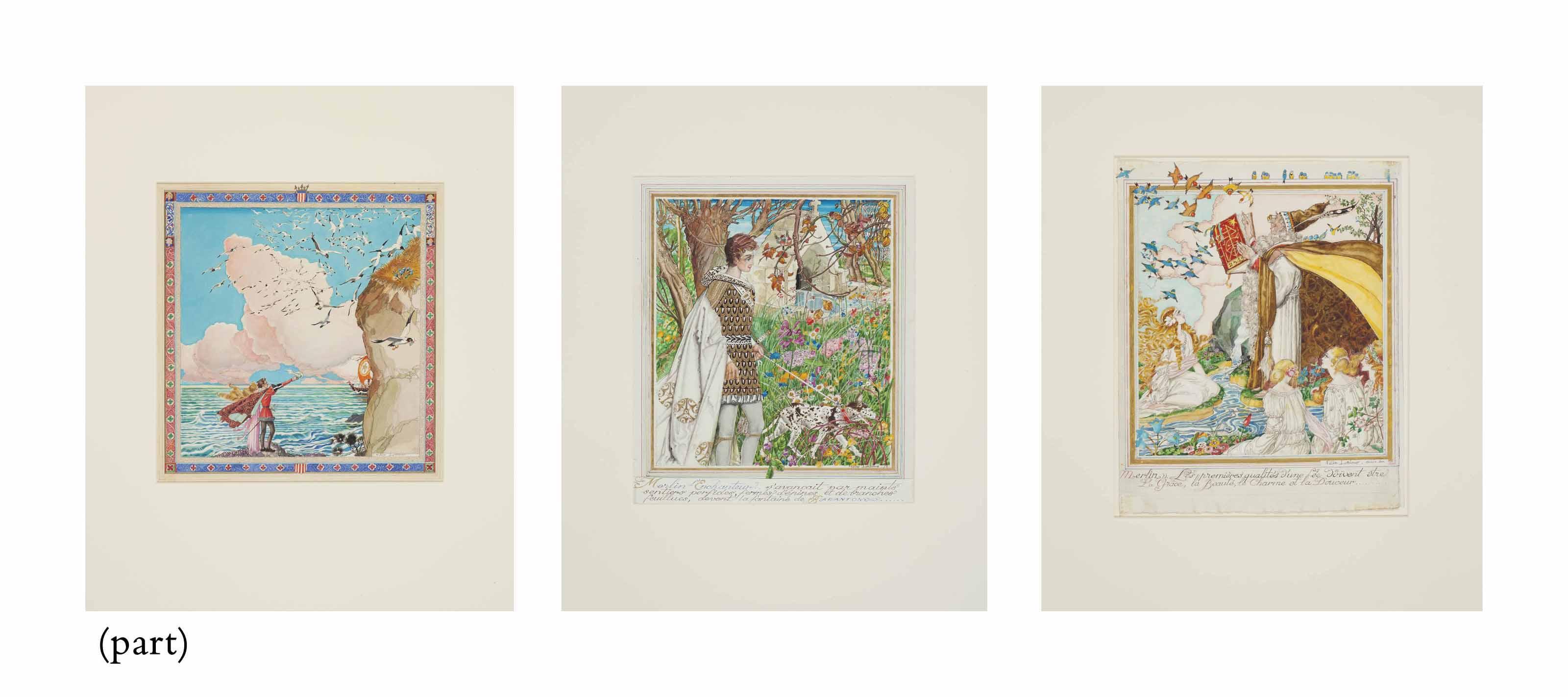 Felix Lorioux - A Group of Ten Fairytale Drawings