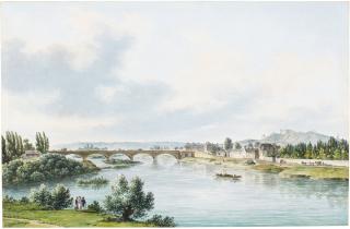 Félix Marie Ferdinand Storelli - View Of The Bridge Over The Seine At Neuilly, Taken From The The Gardens Of The Duc D\'Orléans